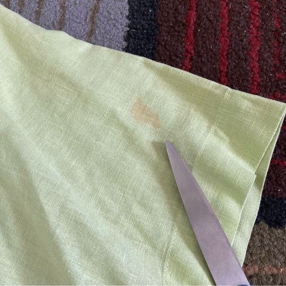 Vintage OTB One Touch Brand Men's Size M Green Ombre Linen Cotton Blend Shirt - Picture 9 of 9